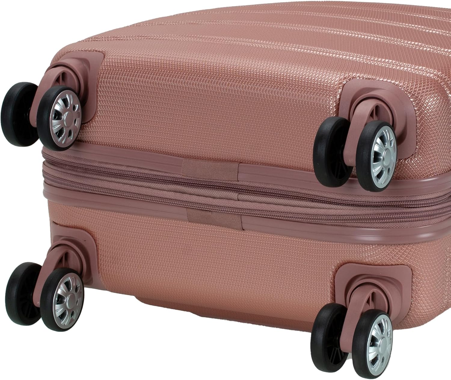 Rockland Melbourne Hardside Expandable Spinner Wheel Luggage, ROSEGOLD, Carry-On 20