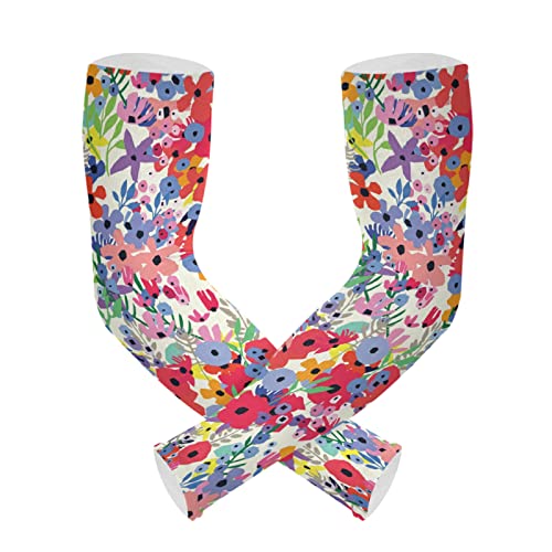 Qilmy Arm Sleeves for Men Women, UV Sun Cooling Arm Sleeves with Thumb Hole for Driving, Cycling, Golf, Fishing, Garden Work