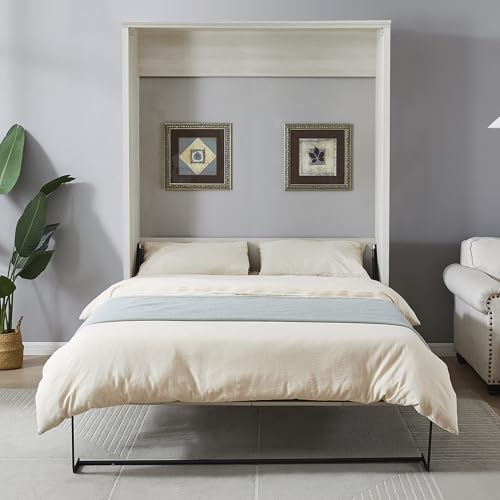 Queen Size Wall Murphy Bed Cabinet for Guest Room, Bed Room and Living Room