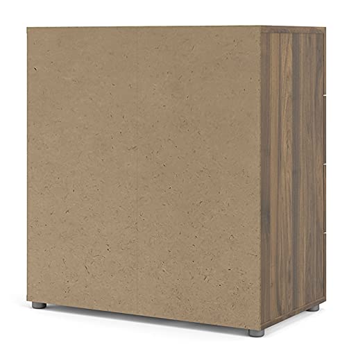 Home Square 3 Piece Bedroom Set with 4 Drawer Chest and 2 Nightstands in Walnut