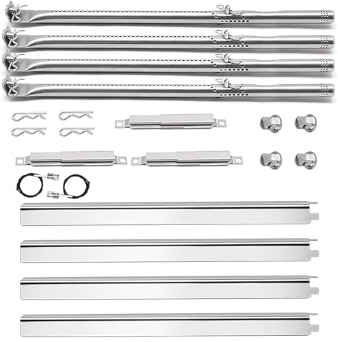 Grill Parts Replacement for Charbroil 5 Burner 463448021 463229521 463229021 463466522 463455021, G325-0002-W1 Heat Plate, G327-2100-W1 Stainless Steel Burner 463451022 463284022 Gas Grill, Igniter