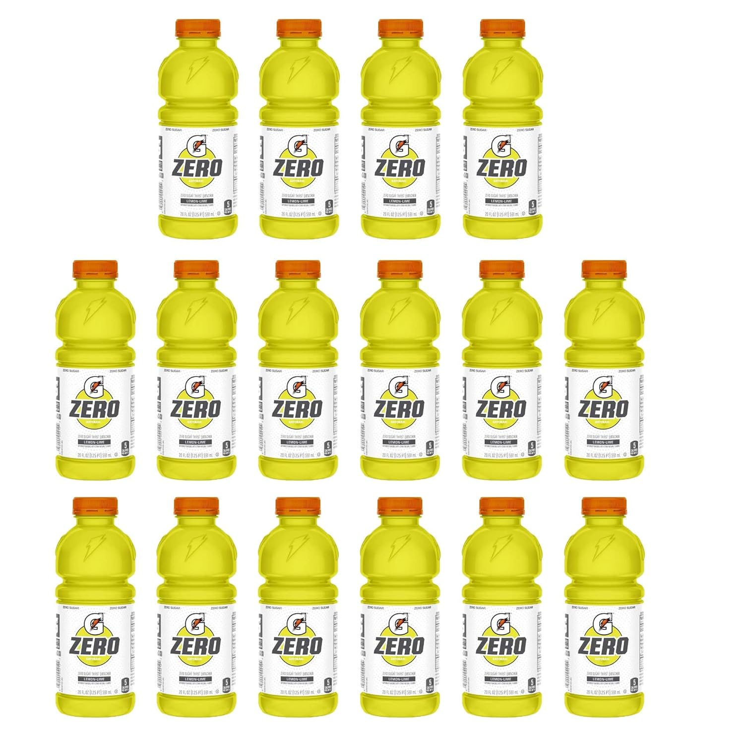 Gatorad G Zero Sugar Thirst Quencher-Zero Sugar Lemon Sport Drinks-Zero-G Sports Drinks-Pack Of 16 Sports Drink To Keep You Hydrated Always- Sugar Free Sport Drink - 20 Fl. Oz. Hydration Drink For All