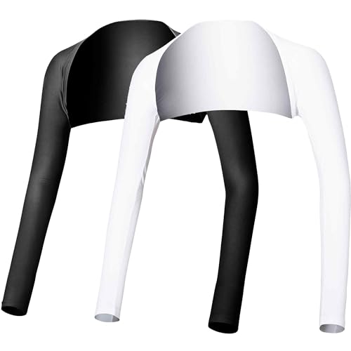 Ultrathin UPF50+ UV Sun Protection Cooling Fabric Ice Silk Shawl Arm Sleeves Sports Shrug Golf Shirts Compression
