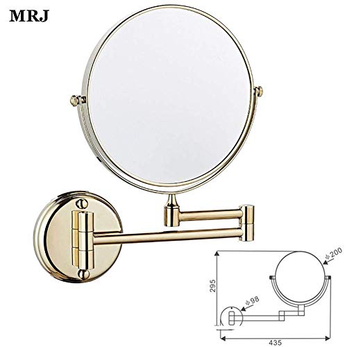 Makeup Mirror 8-inch Two-Sided Swivel Wall Mounted Mirror Extending Folding Bathroom Shaving Cosmetic Make Up Mirror