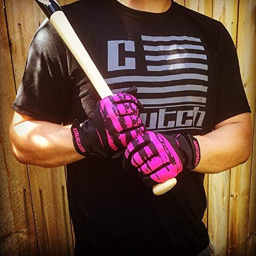 Clutch Sports Apparel Baseball and Softball Batting Gloves - Super Grip Finger Fit for Adult and Youth - Performance Mesh & Perforated Sheep Skin Palm