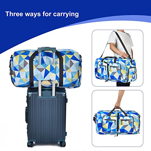 Dimayar Travel Duffel Bags - Foldable Duffle Bag with Shoes Compartment - Overnight Bags Waterproof & Tear Resistant 40L|65L|85L|115L