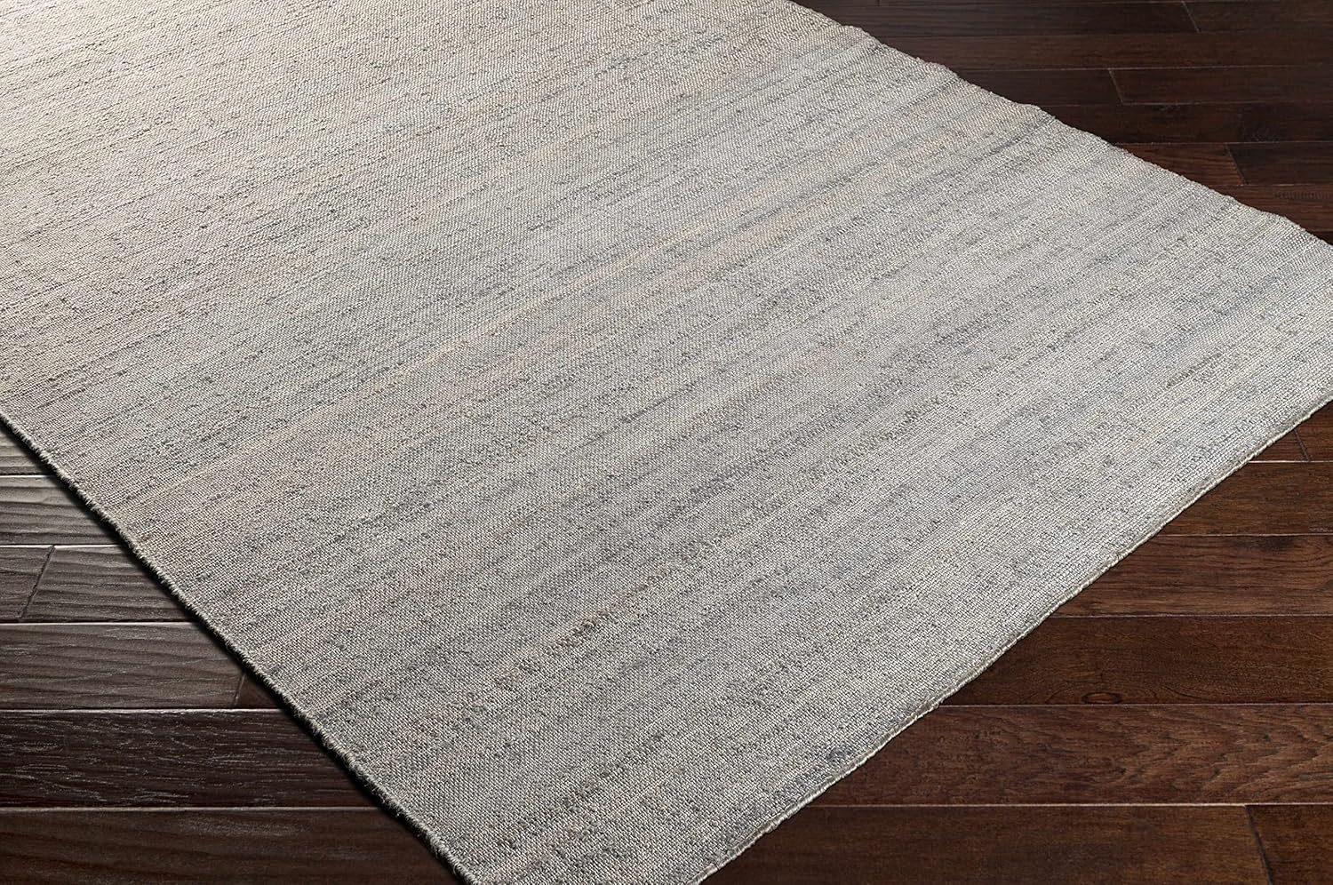 Hauteloom Chermside Natural Fiber Jute Living Room, Bedroom Area Rug - Sea Grass, Rattan Solid Carpet - Gray - 5' x 7'6