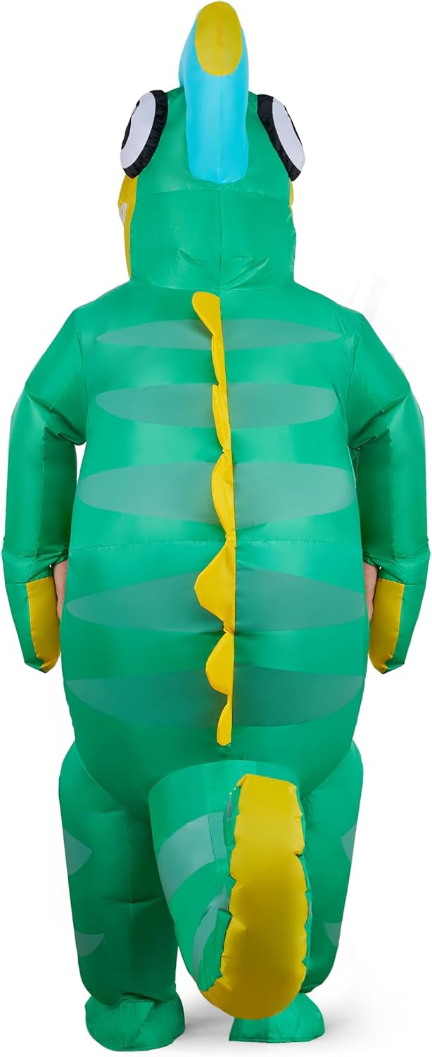Spooktacular Creations Adult Inflatable Costume Full Body Light-up Chameleon Air Blow-up Deluxe Halloween Costume