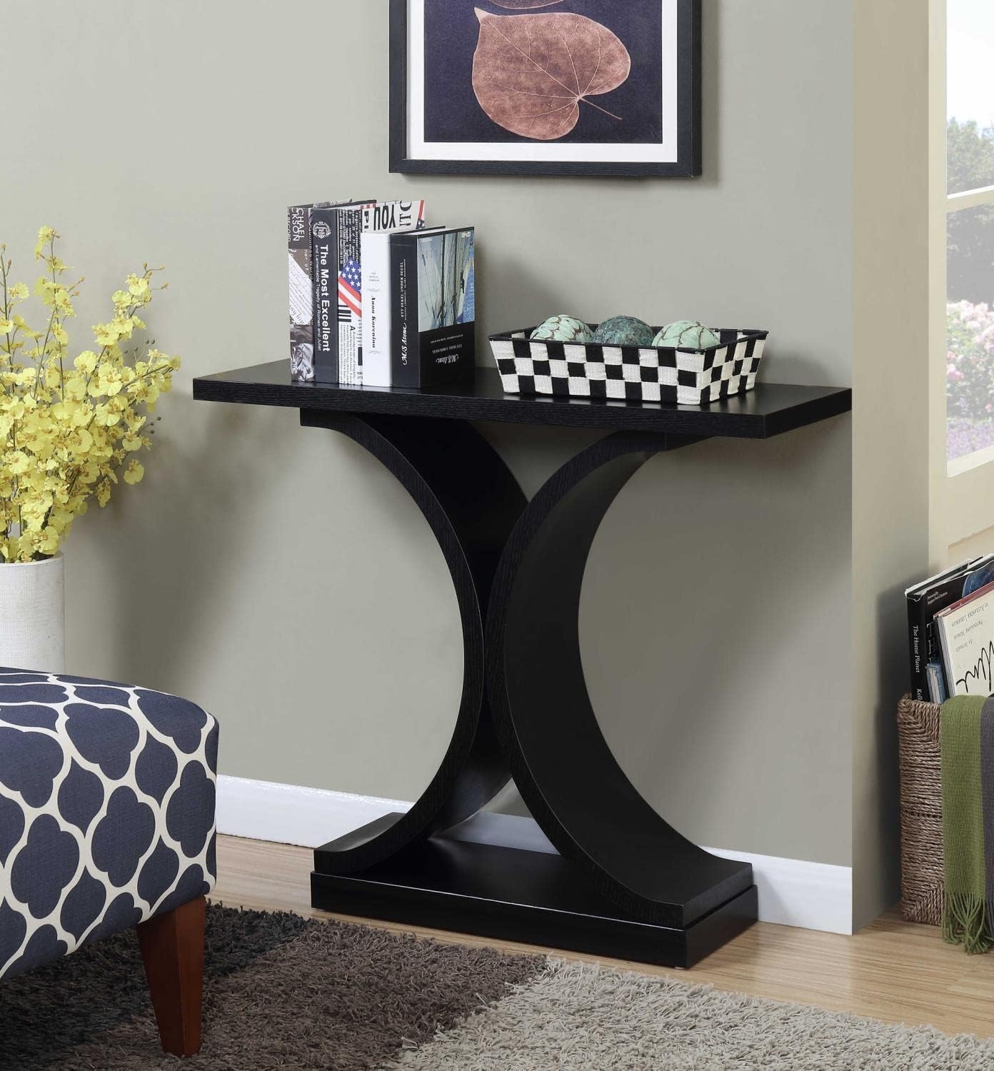 Convenience Concepts Newport Infinity Console Table, Black