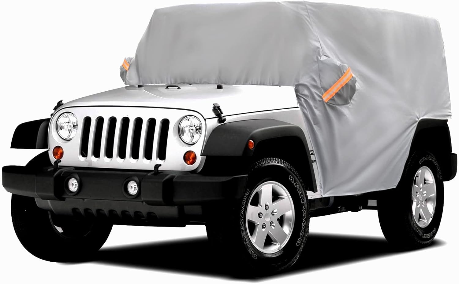 NEVERLAND Wrangler Car Cab Cover Fit for 1987-2022 Je-ep Wrangler CJ,YJ, TJ & JK 2 Doors, Waterproof Oxford Sun Shade Car Cover Door Hard top Off,Convenient Zipper for Trunk