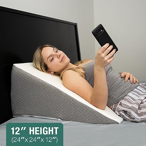 Kolbs Bed Wedge Pillow Headboard Pillow | Flippable 2 Colors/Sided, instantly Change Your Decor Bed Wedge Pillow for Headboard | Headboard Pillow Wedge Bed Gap Filler | Mattress Gap Filler King Size