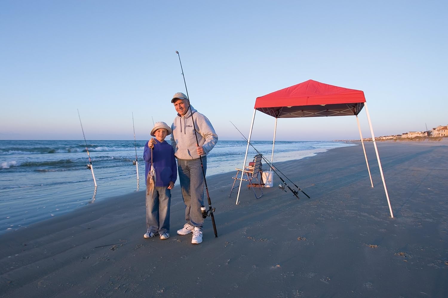 ShelterLogic 8x8 SL Pop-up Canopy, Red Cover, Carry Bag