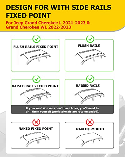 AUXMART Roof Rack Cross Bars Fit for Jeep Patriot 2007-2022 with Vertical Side Bars OE Style, Adjustable Rooftop Luggage Rack, Aluminum Cargo Carrier Bars…