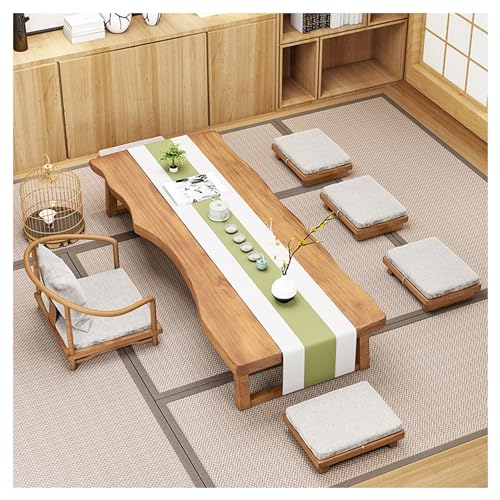 Coffee Table Japanese Floor Table Low Table for Living Room,Dining Room,Tea,Tatami,Home Decoration Large Floor Table Low Table(Color:Set-D,Size:160 * 60cm)