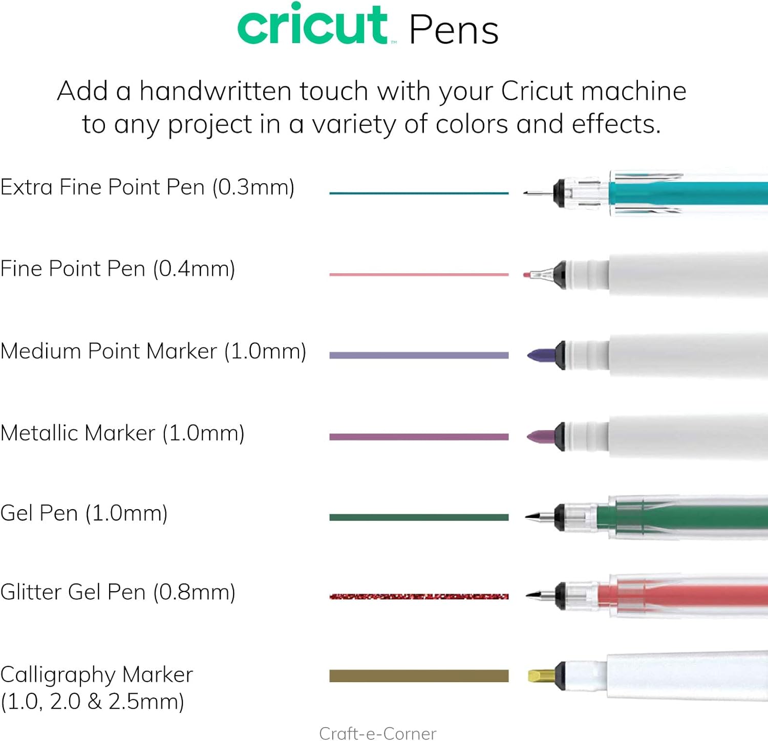 Cricut Fine Point Pen Set, Spring Rain