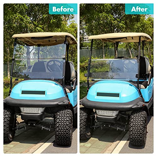 10L0L Golf Cart Windshield Compatible with Club Car Precedent G&E 2004-up Models, Foldable and Ultraviolet-proof, 37.5