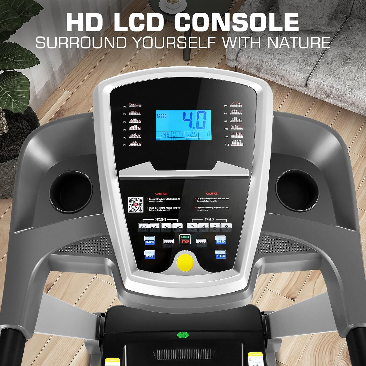 ANCHEER Treadmil, 3.0HP Treadmills for Home with Auto Incline APP & Bluetooth Audio Speakers, 300LBS Capacity Treadmills for Home Walking Running Machine for Home/Gym Cardio Use