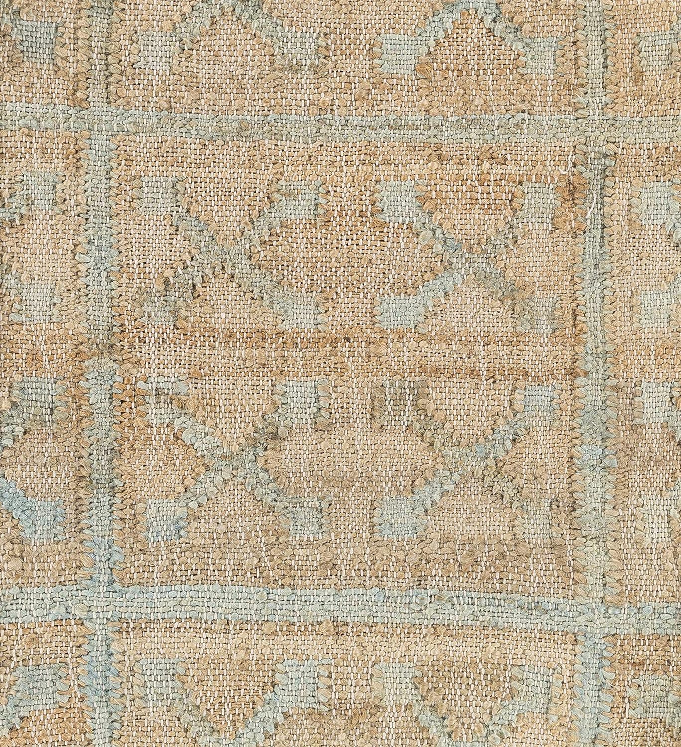 Hauteloom Rice Dusty Sage Jute Living Room, Bedroom Area Rug - Natural Fiber - Beige, Green - 5' x 7'6