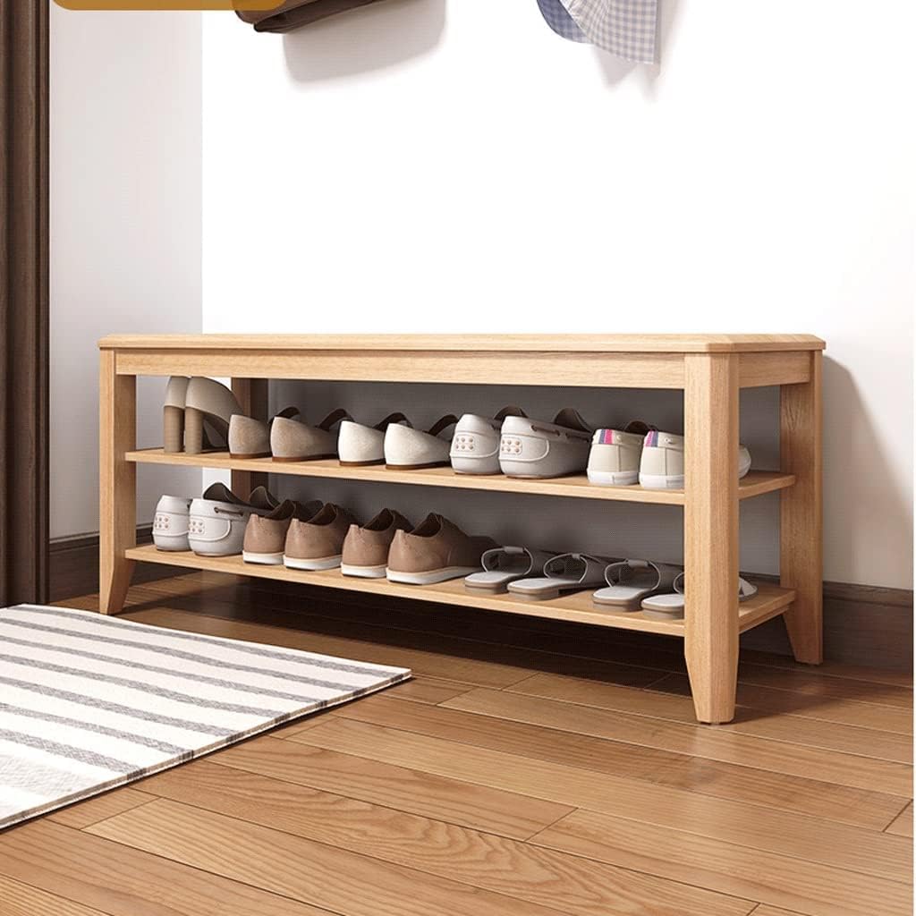 Fashion Shoe Rack New 4 Tier Shoe Racks Rubberwood Free Standing Shoe Racks No Installation Shoe Shelf Entrance Hallway Shoe Storage Organizer Exquisite Beautiful (Shoe Rack B)