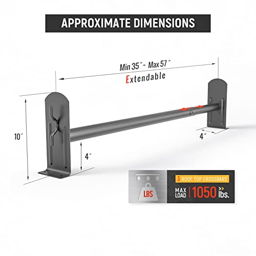 AA-Racks Model DX36 Compatible Transit Connect 2008-13 Steel 3 Bar Utility Drilling Van Roof Ladder Rack System - Sandy Black