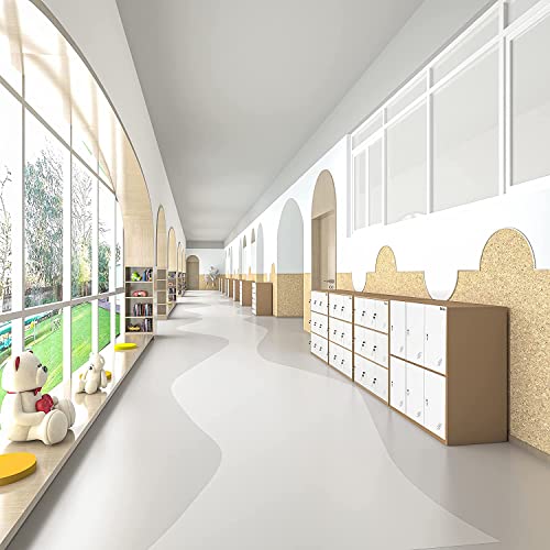 mecolor Kids Living Room Locker 4 Door Metal Locker Small Size Storage for School Bags Shoes and Toy (Blue)