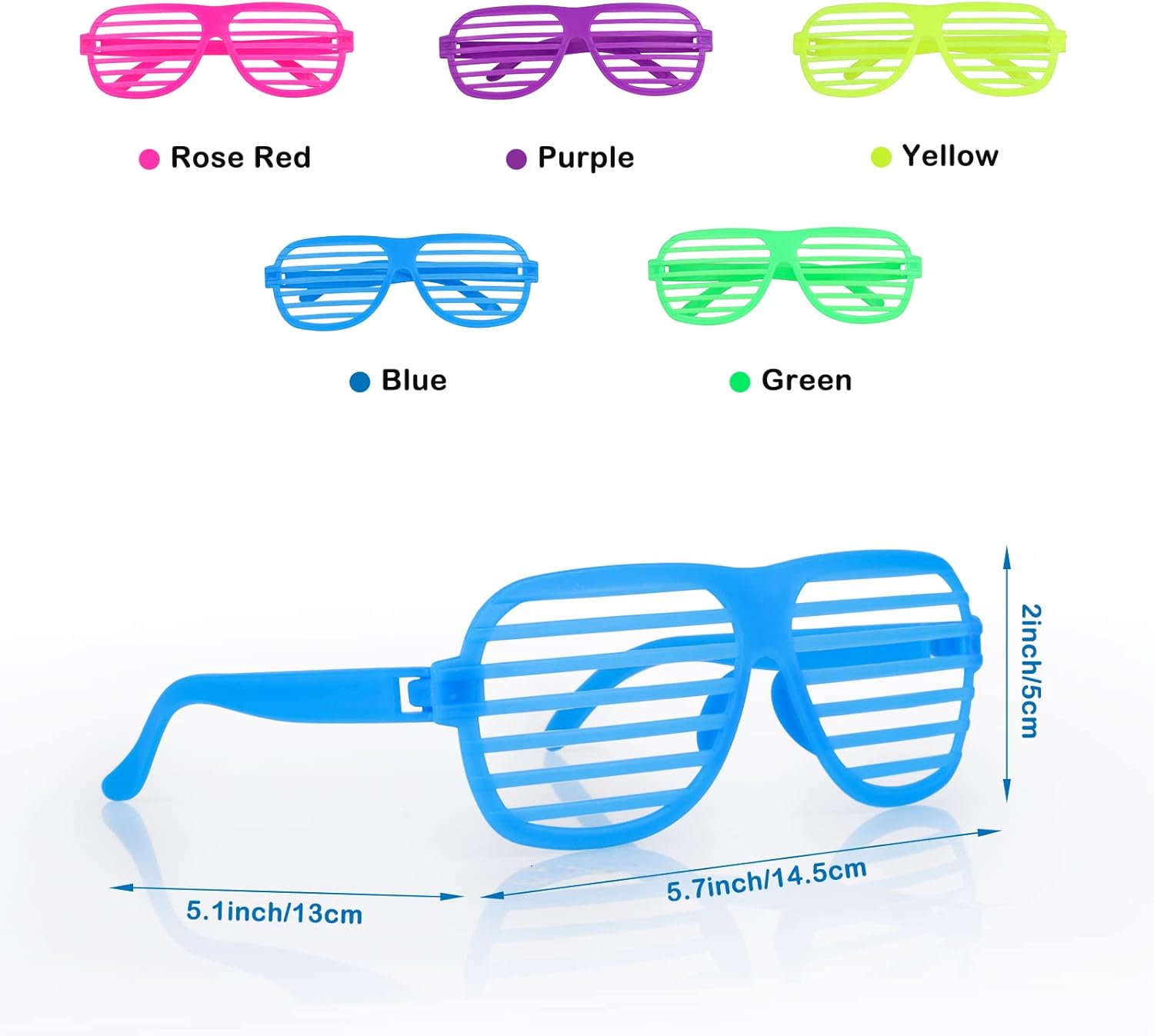 Hxezoc 15 Pack Shutter Shades Glasses 80s 90s Party Favors Plastic Glasses For Kids Adults Neon Party Sunglasses, Birthday Wedding Concerts Carnival Pool School Party Supplies