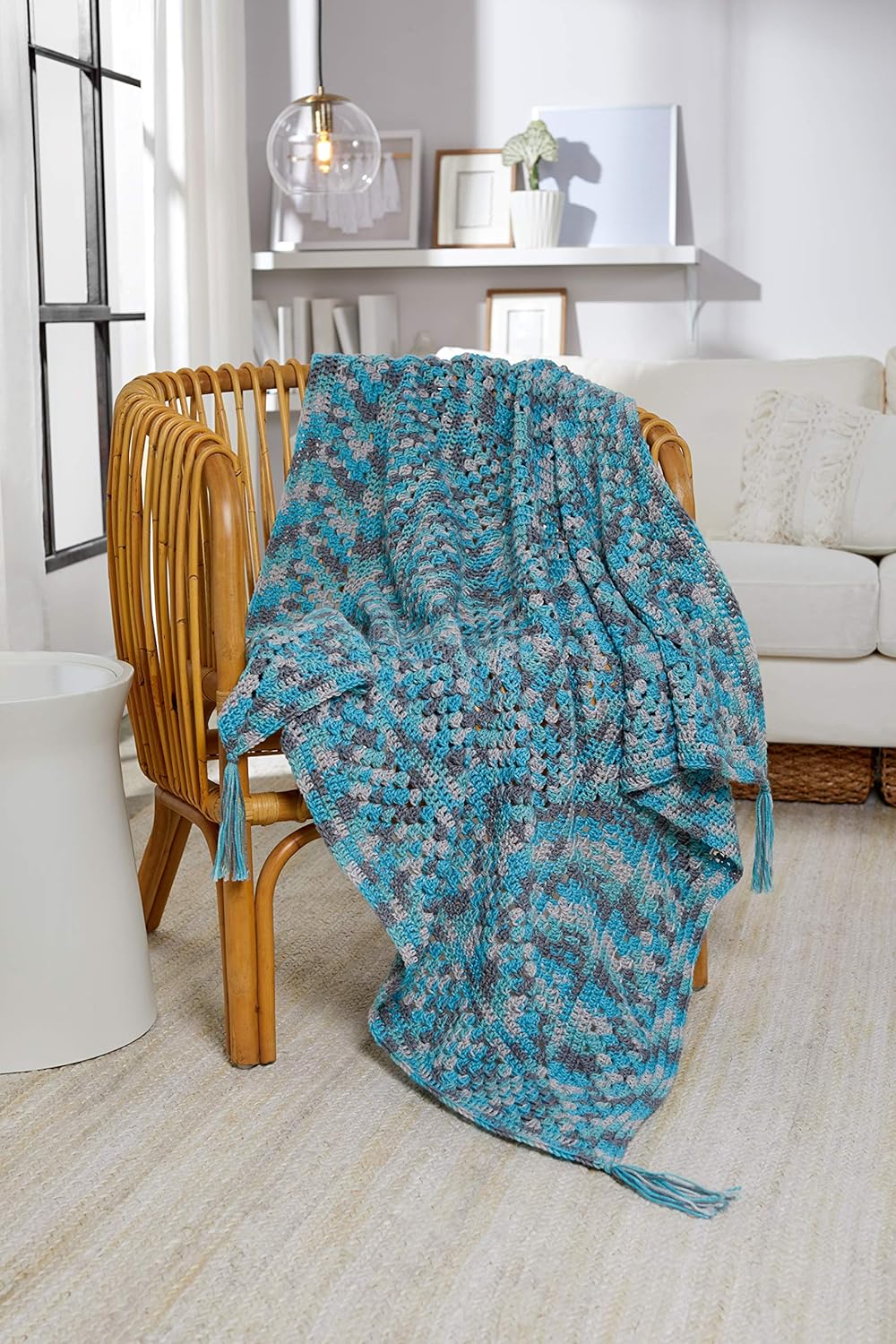 RED HEART Super Saver Yarn, Pooling - Stillwater, 9.5 x 3.5 x 3.5