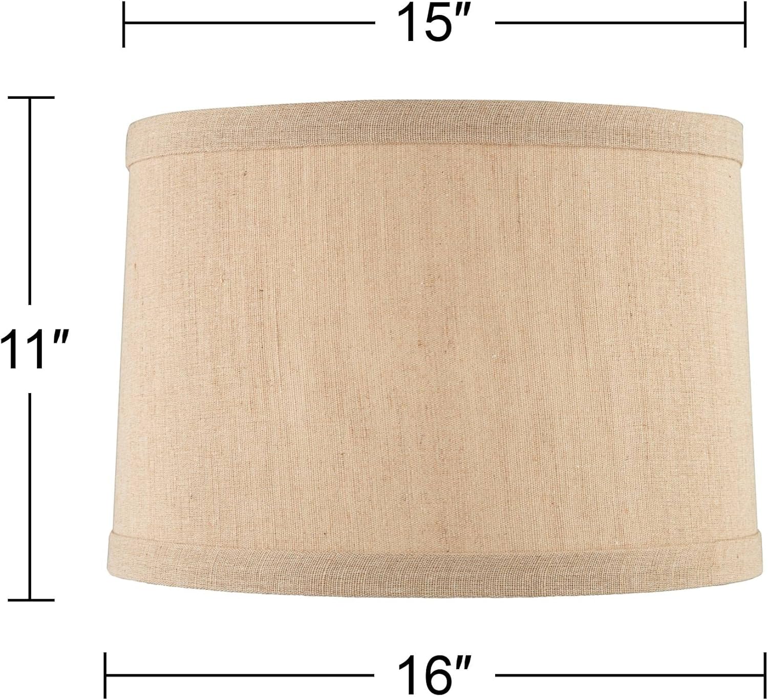 Taupe Linen Small Hardback Drum Lamp Shade 15