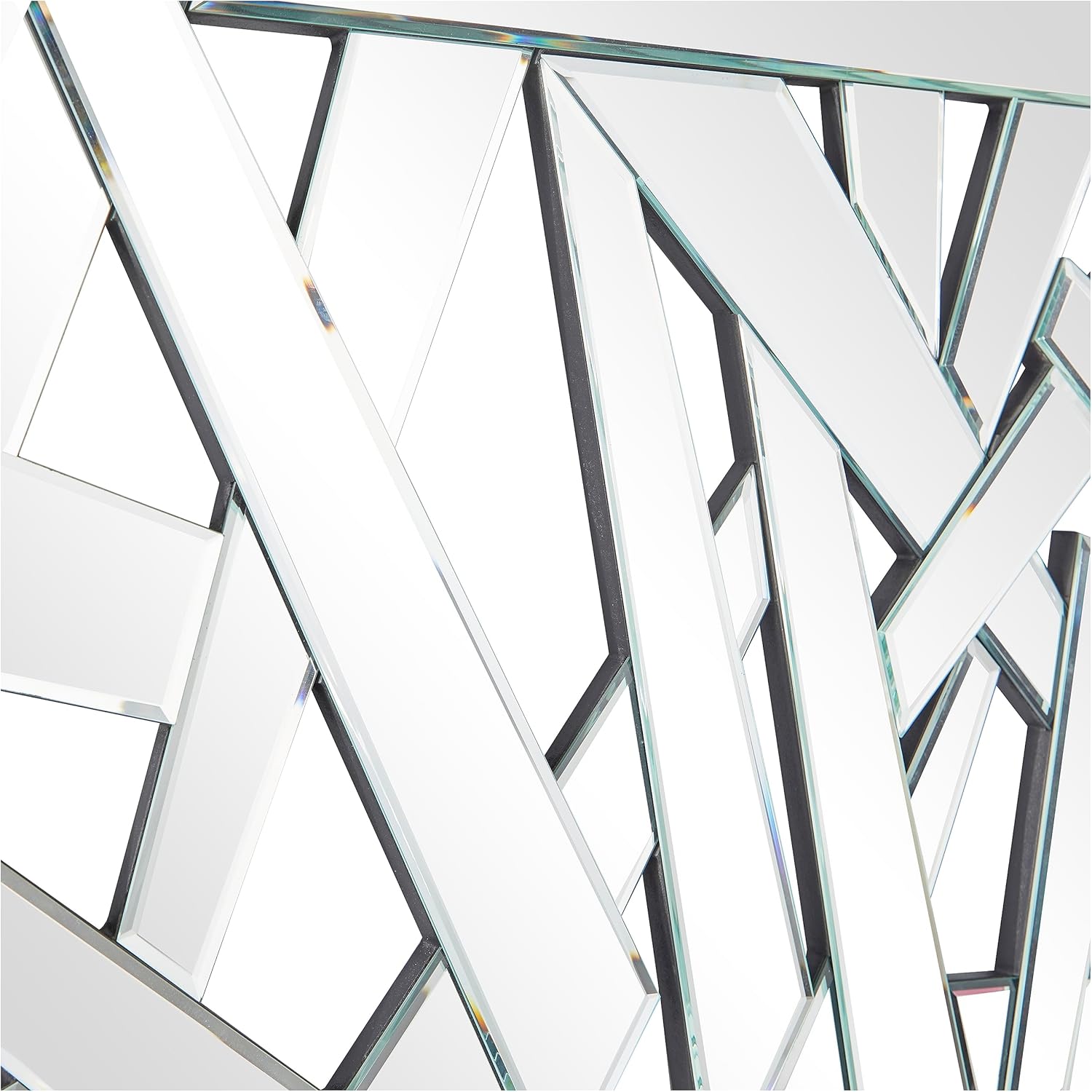 The Novogratz Glass Abstract Room Wall Mirror Entryway Mirror, Wall Mounted Mirror 47