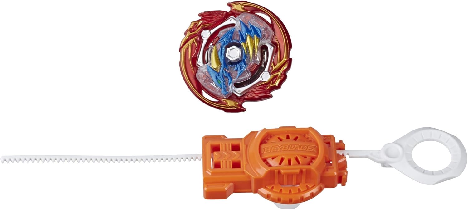 Beyblade Burst Rise Hypersphere Glyph Dragon D5 Starter Pack - Stamina Type Battling Top Toy and Right/Left-Spin Launcher, Ages 8 and Up, Red