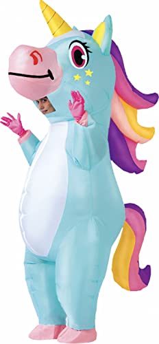 Spooktacular Creations Inflatable Costume Adult, Full Body Riding a Unicorn Blow Up Costume for Halloween Inflatables Party