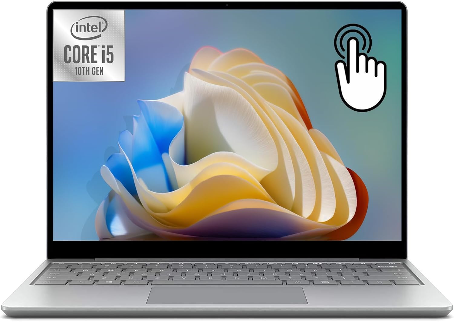 Microsoft Surface Laptop Go Touchscreen, 12.4in(1536x1024) Surface Laptop Go Touchscreen with Fingerprint, Core 10th Gen Processor 3.6GHz, 8GB RAM, 256GB SSD, Silver, Win10pro(Renewed)