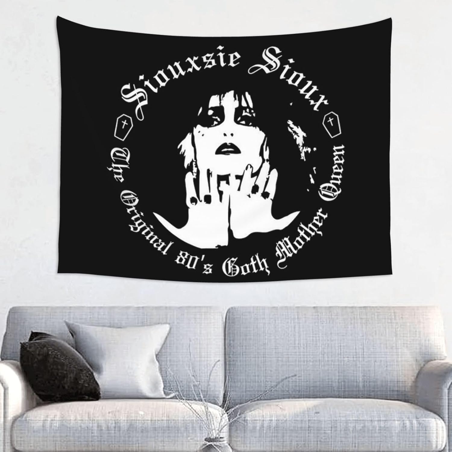 CASOWAT Siouxsie Rock and the Banshees Band Tapestry Wall Art Hanging Tapestries For Living Room Bedroom Home Decor 29 x 37 inch