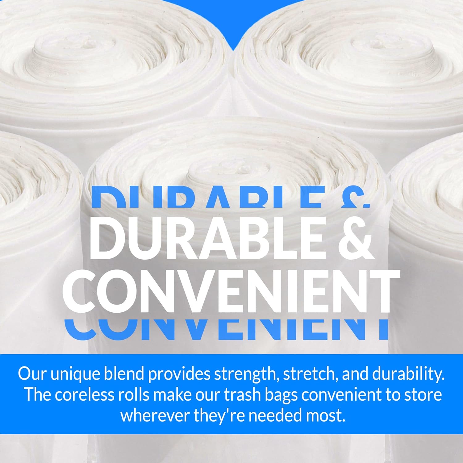 Reli. SuperValue 33 Gallon Trash Bags | 50 Count | Made in USA | Heavy Duty | Clear Multi-Use Garbage Bags