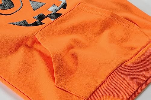 DDSOL Toddler Boys Girls Hoodie Sweatshirt Halloween Pumpkin Shirt Long Sleeve Glow in Dark Tops Skeleton 4T-10Years…