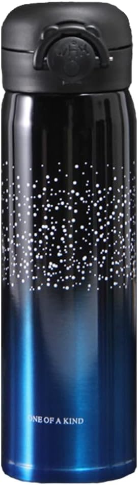 Water Bottle Thermoses Starry Sky, Thermal Vacuum Cups for Hot and Cold Drinks, BPA Free Stainless Steel Insulated Leak-proof Flask for Boys and Girls School Kids Indoor Outdoor Sports(17 oz Blue)