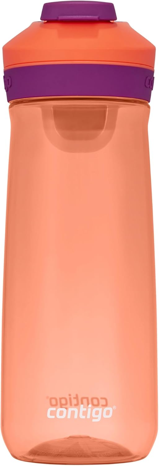Contigo Autoseal Water Bottle, 20 oz, Coral/Grape