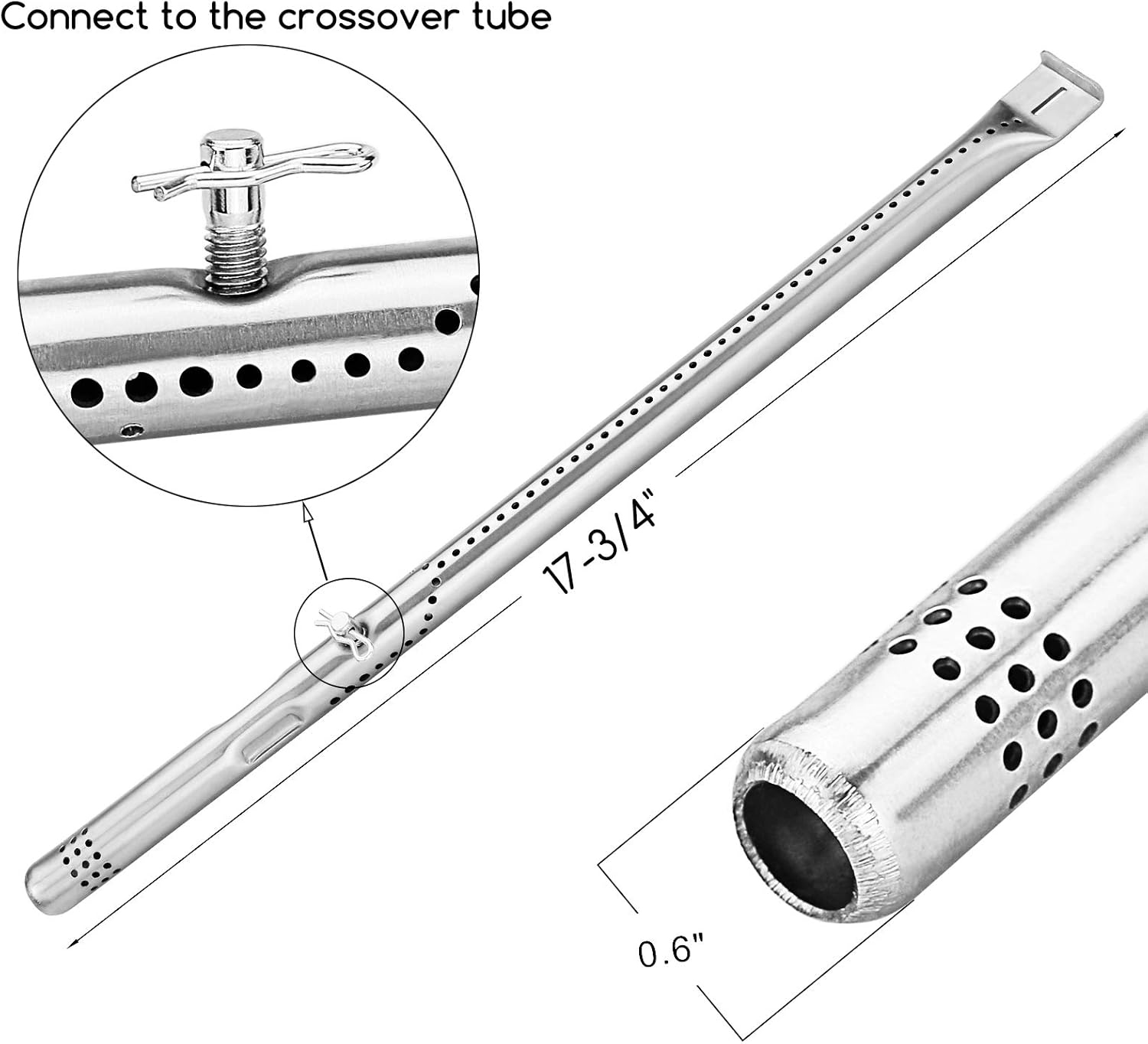 Utheer Grill Replacement Kit Burner tube Cooking Grate for Charbroil Performance 5 Burner 463347519, 475 4 Burner 463347017, 463673017, 463376018P2 Liquid Propane