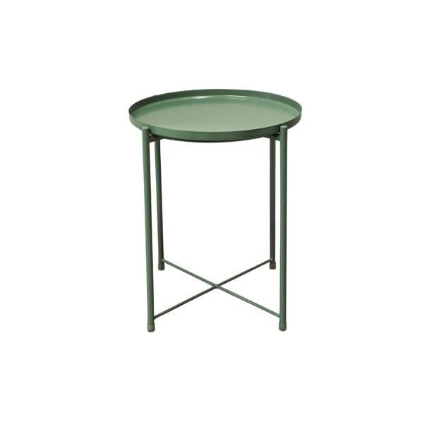Coffee Table Small Coffee Table Modern Fashion Metal Small Coffee Table Sofa Side Table Living Room Bedroom Office Furniture Living Room Side Tables (Color : Green)