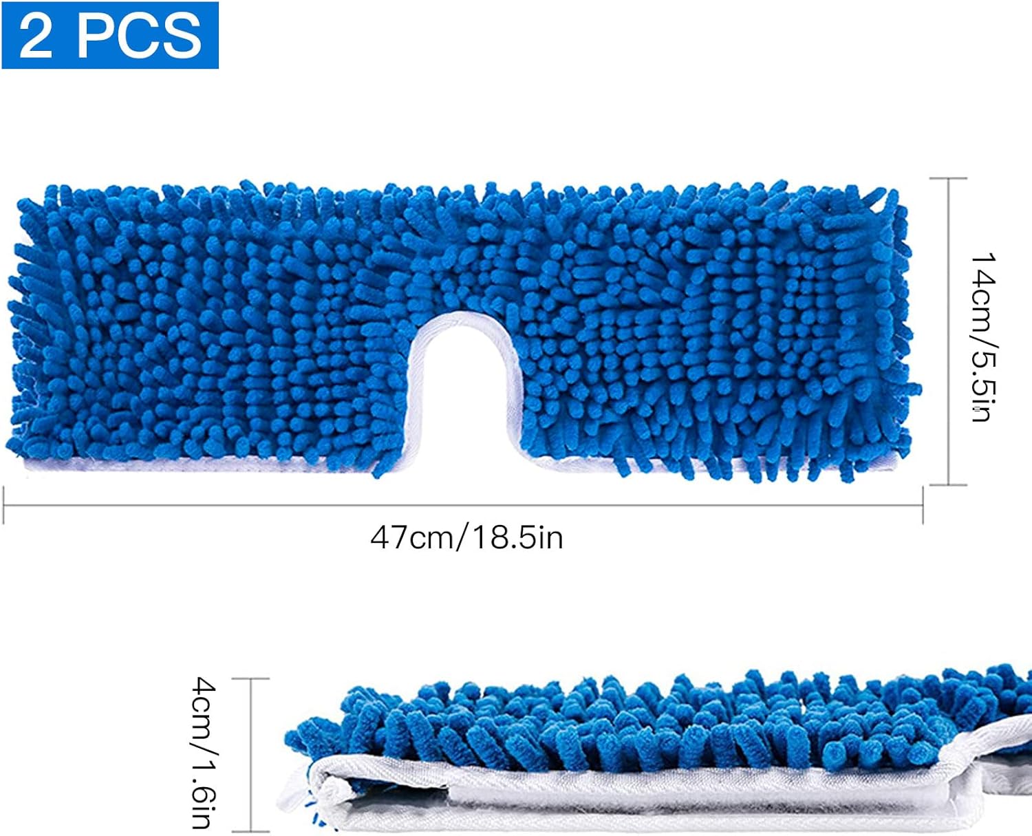 2 Pack Microfiber Mop Refills Compatible with O-Cedar Dual-Action Flip Mop Resuable Replacement Mop Heads for Dry & Wet Use