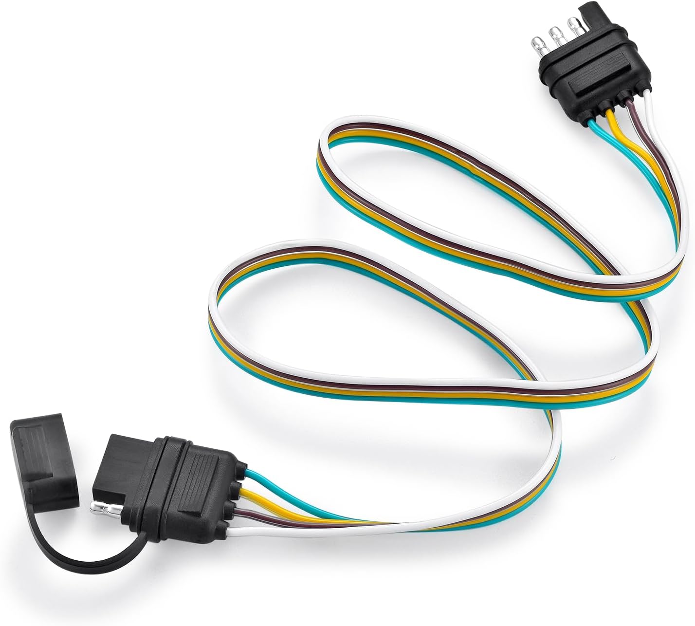 LIMICAR 4 Pin Trailer Wire, Trailer Light Plug, Trailer Wire Harness 4 Wire, 32