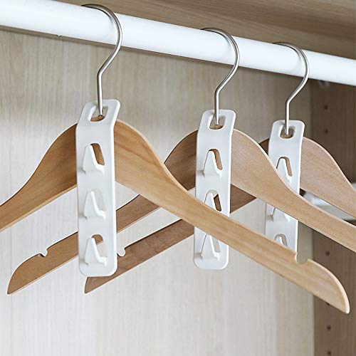 Cascading Clothes Hanger Hooks,Hanger Extender Clips,for Space Saving Multi-Function Cascading Connection Hooks,Cabinet Clothes Connection Folding Storage Clothes Rack Hanger(12pcs)