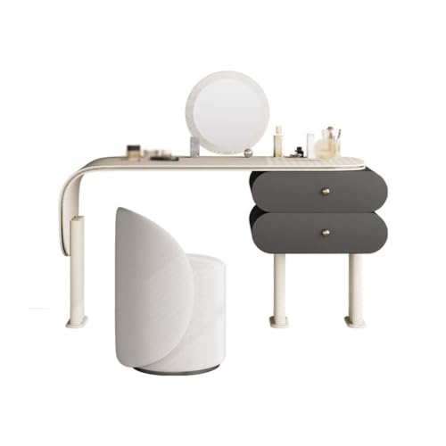 Penteadeira Plate Dressing Table Bedroom Modern Storage Cabinet Integrated Dressing Table Small Apartment Dressing Table with Makeup Mirror Dressing Table(S100cm)