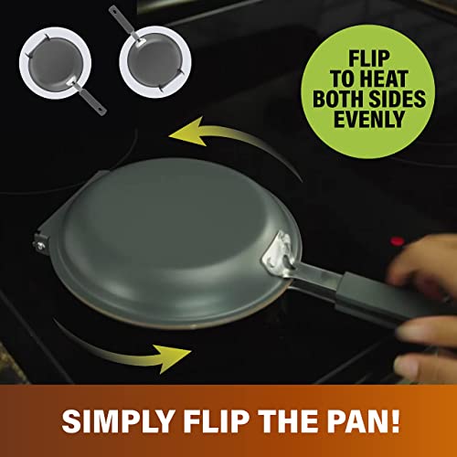 GOTHAM STEEL - 6 Quart XL Nonstick Copper Deep Square All in One 6 Qt Casserole Chef’s Pan & Stock Pot- 4 Piece Set & Double Pan, The Perfect Pancake Maker – Nonstick Copper