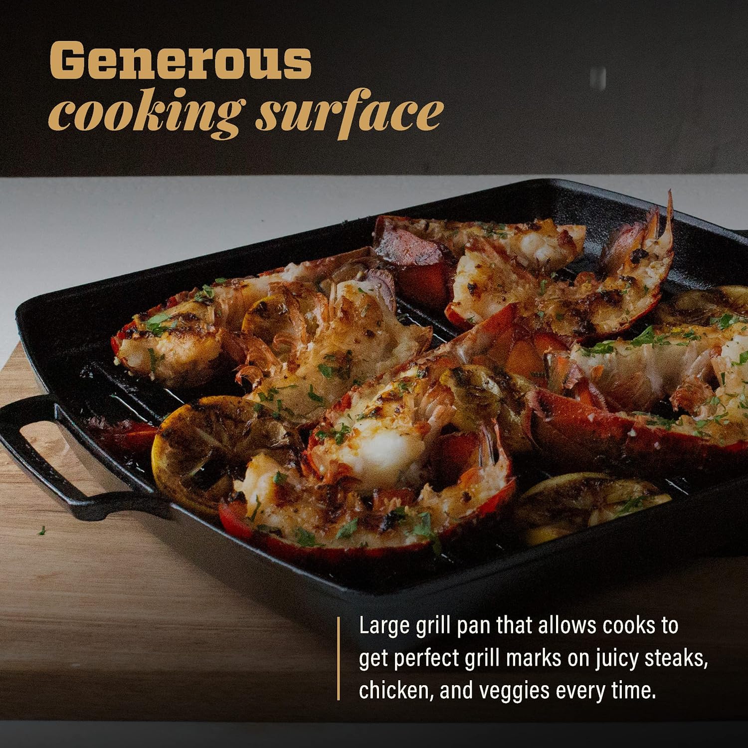 Lodge Cast Iron Blacklock Square Grill Pan - Pre-seasoned - 12 in