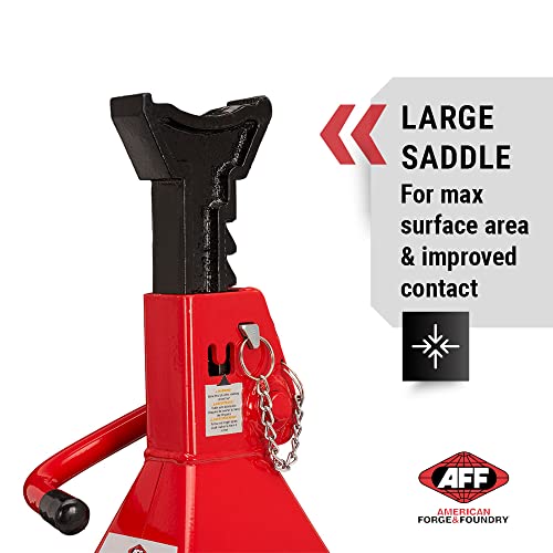 AFF 6 Ton Jack Stand Set - Heavy Duty Ratchet Style Jack Stands - Pair