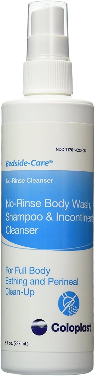 Coloplast Bedside Care Bathing Bundle, 3 Bottles of Beside Care Foam Wash, 1 Pack of 30 EasiCleanse Bath Wipes, 5 Bottles of Bedside-Care Body Wash Spray