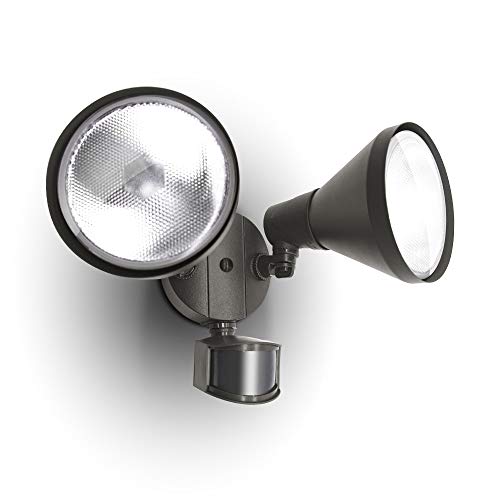 LUTEC 1800LM LED Motion Sensor Light Outdoor, Dual-Head Security Light, 3000K, Waterproof Exterior Flood light for Patio, Garden, Yard, White (2 Bulbs Included)