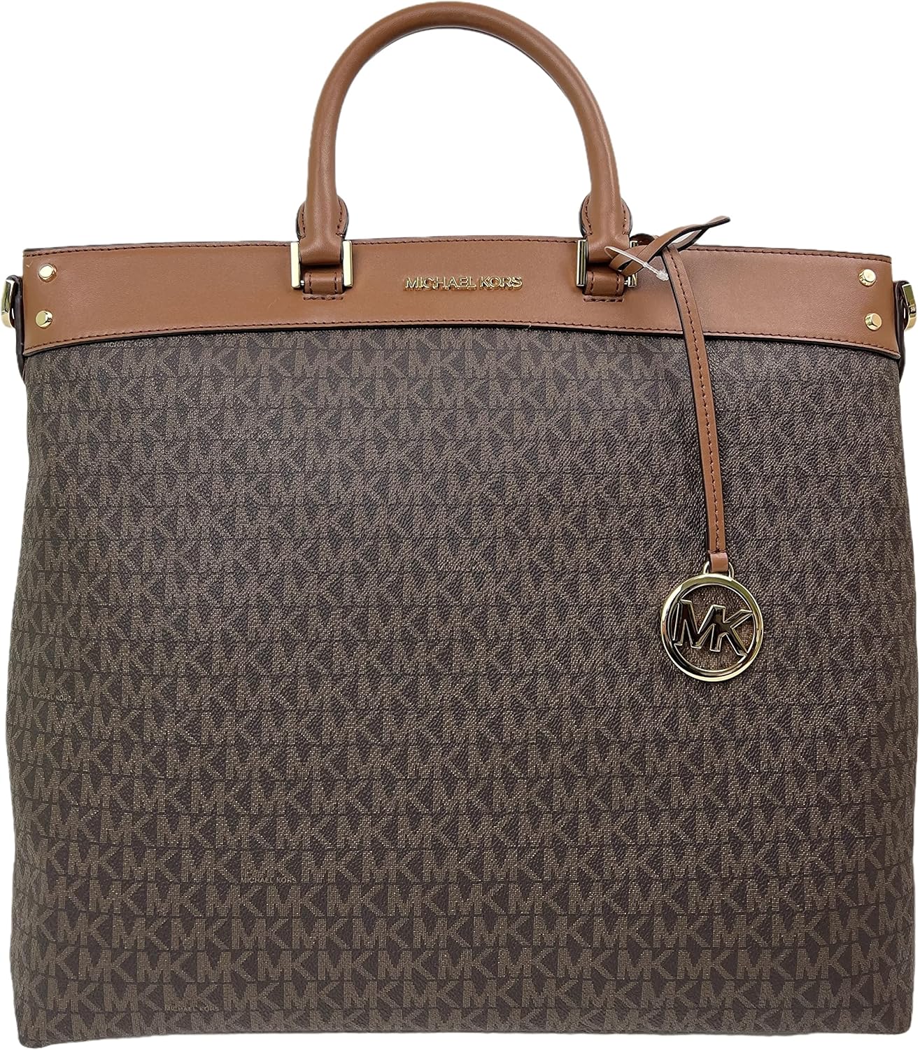 Michael Kors Large Travel Tote Bag (Signature Brown)