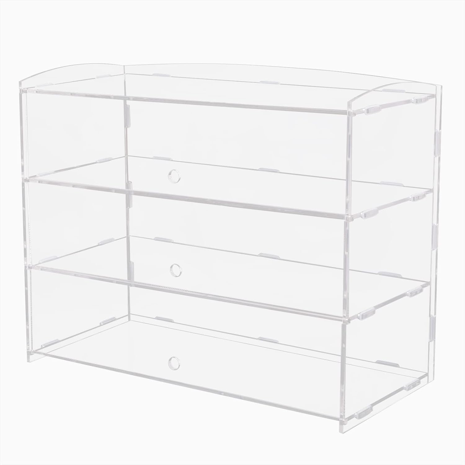 3 Tray Acrylic Display Case, Acrylic Display Case Bakery Pastry Display Case Retail Display Counter Cases Acrylic Display Shelf Donut Cookie Display Cabinet Clear Display Case,18.7 x 14.8 x 8.5inch